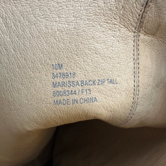 Frye Marissa Womens Back Zip Tall Black Leather Zip Up Boots US 10 M - Picture 6 of 9